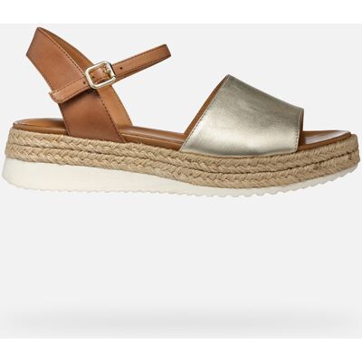 Geox Scarpe Eolie Donna Oro Chiaro/tabacco 39 Geox Scarpe Eolie Donna Oro Chiaro/tabacco 39