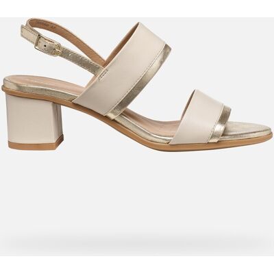 Geox Scarpe Aurely 50 Donna Bianco Latte/oro Chiaro 38,5 Geox Scarpe Aurely 50 Donna Bianco Latte/oro Chiaro 38,5