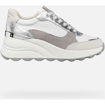 Geox Scarpe Spherica Ec13 Donna Bianco/argento 37 Geox Scarpe Spherica Ec13 Donna Bianco/argento 37