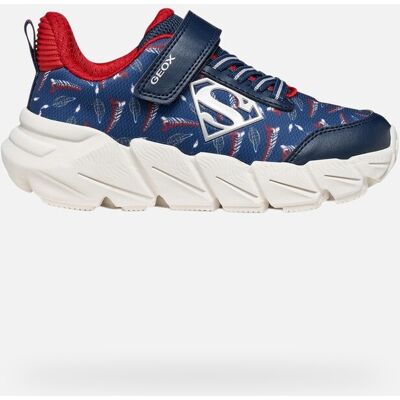 Geox Scarpe Flexyper Fast Bambino Blu Navy/rosso Scuro 33 Geox Scarpe Flexyper Fast Bambino Blu Navy/rosso Scuro 33