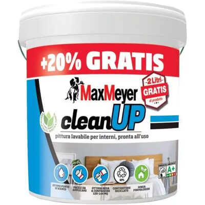 Max Meyer PITTURA CLEAN UP 10LT + 2LT OMAGGIO Max Meyer PITTURA CLEAN UP 10LT + 2LT OMAGGIO