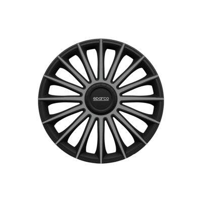 Sparco "Set 4 copricerchi 16"" pollici copriruota auto treviso spc1693bkgr nero grigio" Sparco "Set 4 copricerchi 16"" pollici copriruota auto treviso spc1693bkgr nero grigio"