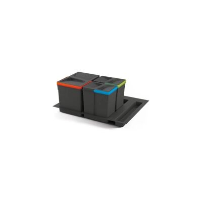 "Contenitori per raccolta differenziata emuca ""recycle"" per modulo 60 cm, 12lt+6lt+6lt" "Contenitori per raccolta differenziata emuca ""recycle"" per modulo 60 cm, 12lt+6lt+6lt"