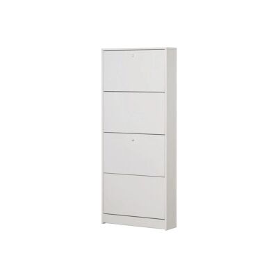 Sarmog "Scarpiera bianca con 4 ante, 62x148x18 cm" Sarmog "Scarpiera bianca con 4 ante, 62x148x18 cm"