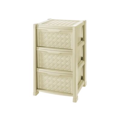 "Cassettiera 3 cassetti ""arianna"" in polipropilene 39x38x61 cm" "Cassettiera 3 cassetti ""arianna"" in polipropilene 39x38x61 cm"