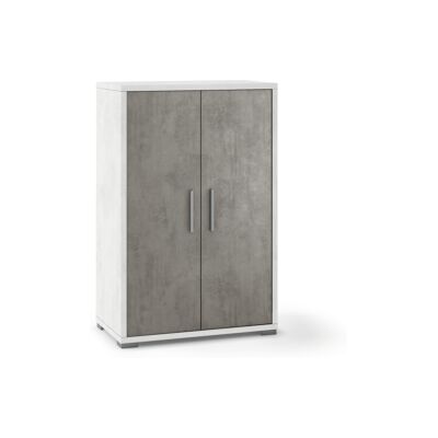 Sarmog "Mobile 2 ante bianco ossido e cemento, 71x41x110 cm" Sarmog "Mobile 2 ante bianco ossido e cemento, 71x41x110 cm"