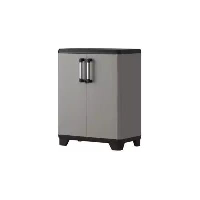 "Armadio basso keter ""sistema new"" in polipropilene grigio 68x39x90 cm" "Armadio basso keter ""sistema new"" in polipropilene grigio 68x39x90 cm"