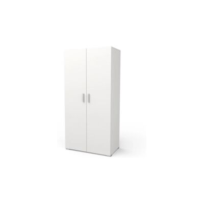 "Armadio 2 ante battenti ""izzy"" bianco opaco 90,3x51,7x185,7 cm" "Armadio 2 ante battenti ""izzy"" bianco opaco 90,3x51,7x185,7 cm"