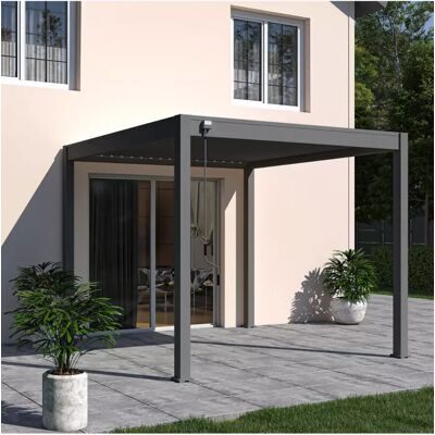 Pergola autoportante in alluminio Ombréa - 3x3m Antracite Pergola autoportante in alluminio Ombréa - 3x3m Antracite