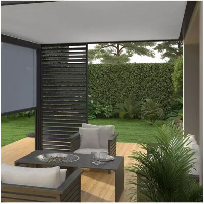 Ombréa PERGOLA BIOCLIMATICA ADDOSSATA 3X4MT ANTRACITE/BIA Ombréa PERGOLA BIOCLIMATICA ADDOSSATA 3X4MT ANTRACITE/BIA