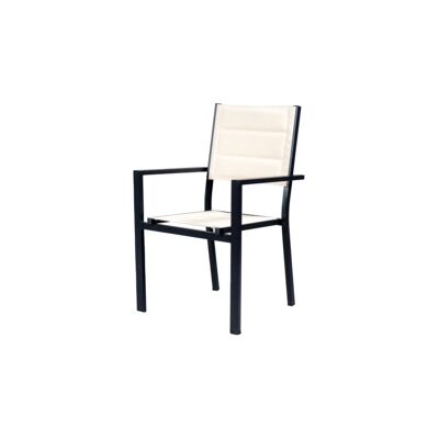 "Sedia da esterno eurogarden in textilene panna 60x56,5x87 cm" "Sedia da esterno eurogarden in textilene panna 60x56,5x87 cm"