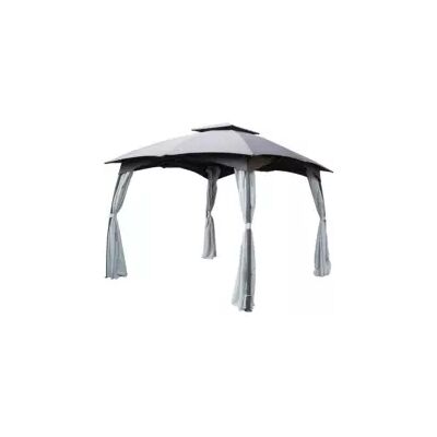 "Gazebo da esterno con doppio tetto eurogarden ""berlino"" in acciaio grigio 3x3 m" "Gazebo da esterno con doppio tetto eurogarden ""berlino"" in acciaio grigio 3x3 m"