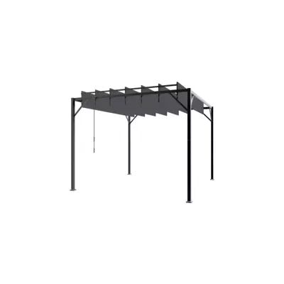 "Pergola bioclimatica da esterno eurogarden ""louver"" in acciaio grigio 3x3 m" "Pergola bioclimatica da esterno eurogarden ""louver"" in acciaio grigio 3x3 m"