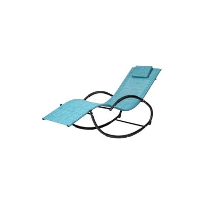 "Sdraio a dondolo da esterno eurogarden ""relaxing"" azzurro melange 64x160x81 cm" "Sdraio a dondolo da esterno eurogarden ""relaxing"" azzurro melange 64x160x81 cm"