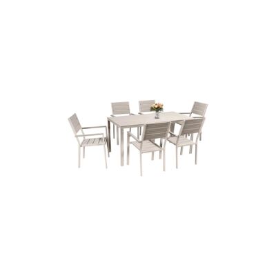"Set da giardino eurogarden ""ibisco"" in hdpe tortora tavolo e 6 sedie" "Set da giardino eurogarden ""ibisco"" in hdpe tortora tavolo e 6 sedie"