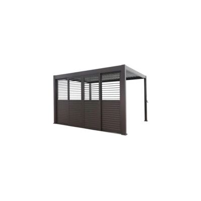 "Set 4 pareti scorrevoli per pergola bioclimatica eurogarden ""atena"" in alluminio antracite lato 4 mt" "Set 4 pareti scorrevoli per pergola bioclimatica eurogarden ""atena"" in alluminio antracite lato 4 mt"