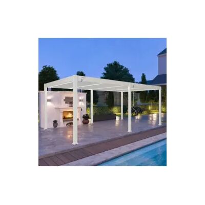 Pergola bioclimatica in alluminio Ombréa 4x6 m - Bianca Pergola bioclimatica in alluminio Ombréa 4x6 m - Bianca