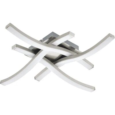 Plafoniera LED EGLO 42 x 42 cm Cromo - Design Moderno Plafoniera LED EGLO 42 x 42 cm Cromo - Design Moderno