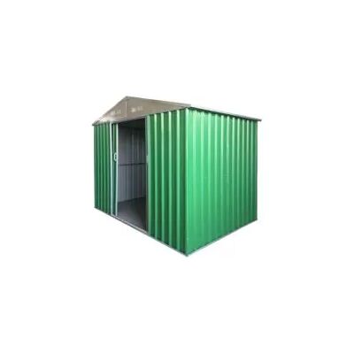 "Casetta da giardino in lamiera zincata domus ""s"" verde con porte scorrevoli 187x131x194 cm" "Casetta da giardino in lamiera zincata domus ""s"" verde con porte scorrevoli 187x131x194 cm"