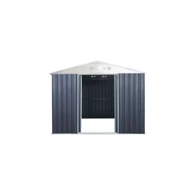 "Casetta da esterno in lamiera zincata domus ""s"" grigia con porte scorrevoli 187x131x194 cm" "Casetta da esterno in lamiera zincata domus ""s"" grigia con porte scorrevoli 187x131x194 cm"