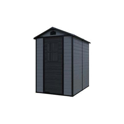"Casetta da giardino domus ""leonor 4x6"" in resina grigio con porta battente singola 134x194x198 cm" "Casetta da giardino domus ""leonor 4x6"" in resina grigio con porta battente singola 134x194x198 cm"