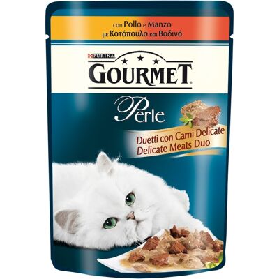 Purina - Cat Gourmet Perle Duetti con Pollo e Manzo - Confezione da 85g Purina - Cat Gourmet Perle Duetti con Pollo e Manzo - Confezione da 85g
