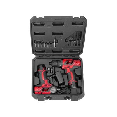 "Kit valigetta trapano con percussione e avvitatore impulsi a batteria valex 2 batterie 12v 2ah e caricabatterie" "Kit valigetta trapano con percussione e avvitatore impulsi a batteria valex 2 batterie 12v 2ah e caricabatterie"