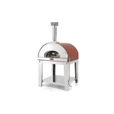 Fontana Forni "Forno pizza a legna con carrello fontana ""marinara"" colore rosso 5 pizze" Fontana Forni "Forno pizza a legna con carrello fontana ""marinara"" colore rosso 5 pizze"