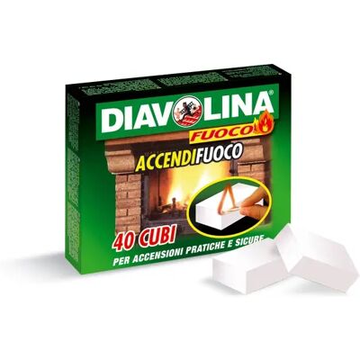DIAVOLINA ACCENDIFUOCO 40 CUBI DIAVOLINA ACCENDIFUOCO 40 CUBI