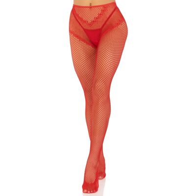 LEG AVENUE Collant Sexy Crotchless Backseam Rosso LEG AVENUE Collant Sexy Crotchless Backseam Rosso