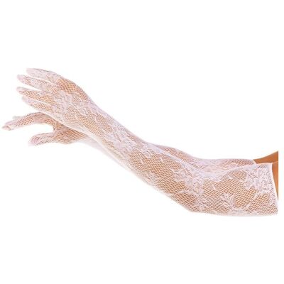 LEG AVENUE Guanti Sexy Opera Floral Bianco LEG AVENUE Guanti Sexy Opera Floral Bianco