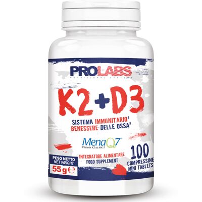 Prolabs K2 + D3 100 Integratore ad Alto Dosaggio - Integratore Alimentare Prolabs K2 + D3 100 Integratore ad Alto Dosaggio - Integratore Alimentare