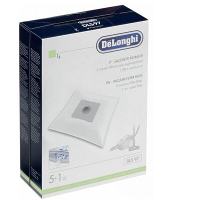 De'Longhi 5 sacchetti microfibra + filtro uscita aria Originale De Longhi 5519110391 De'Longhi 5 sacchetti microfibra + filtro uscita aria Originale De Longhi 5519110391