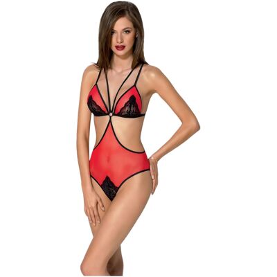 Body Rosso Passion Woman - Pizzo Floreale, Regolabile, Elegante - L/XL Intimo Body Rosso Passion Woman - Pizzo Floreale, Regolabile, Elegante - L/XL Intimo