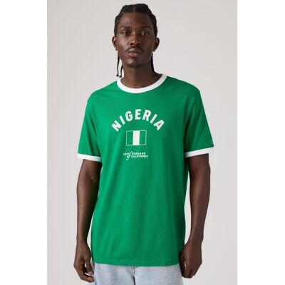 Levis T-shirt Ringer Nigeria - Uomo - 2XL - Verde / X Nigeria Levis T-shirt Ringer Nigeria - Uomo - 2XL - Verde / X Nigeria