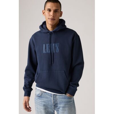 Levis Felpa con cappuccio comoda con stampa - Uomo - 2XL - Blu / Ssnl Serif 4 Navy Blazer Levis Felpa con cappuccio comoda con stampa - Uomo - 2XL - Blu / Ssnl Serif 4 Navy Blazer