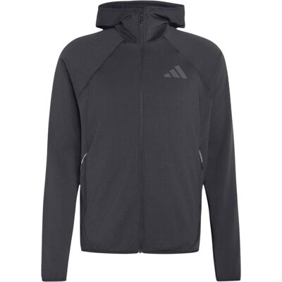 Adidas - Felpa stretch con cappuccio - Xperior VK Fleece Hooded Jkt M Black in Poliestere Riciclato - Taglia L - Nero Adidas - Felpa stretch con cappuccio - Xperior VK Fleece Hooded Jkt M Black in Poliestere Riciclato - Taglia L - Nero
