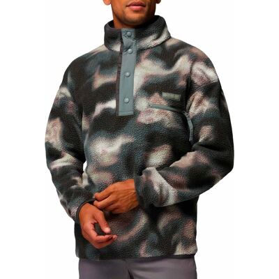 Columbia - Pile stampata con mezza chiusura a scatto - Helvetia II Printed Half Snap Fleece Sedona Sage Dyeflow per Uomo - Taglia S - Grigio Columbia - Pile stampata con mezza chiusura a scatto - Helvetia II Printed Half Snap Fleece Sedona Sage Dyeflow per Uomo - Taglia S - Grigio