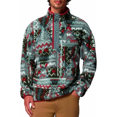 Columbia - Pile stampata con mezza chiusura a scatto - Helvetia II Printed Half Snap Fleece Sedona Sage Geomix per Uomo - Taglia L - Blu Columbia - Pile stampata con mezza chiusura a scatto - Helvetia II Printed Half Snap Fleece Sedona Sage Geomix per Uomo - Taglia L - Blu