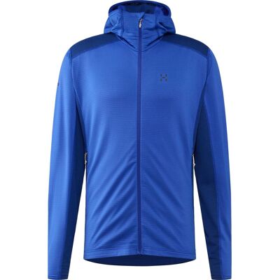 Haglöfs - Pile con cappuccio traspirante - L.I.M Mid Multi II Hood M Northern Blue/Evening Blue in Poliestere Riciclato - Taglia L Haglöfs - Pile con cappuccio traspirante - L.I.M Mid Multi II Hood M Northern Blue/Evening Blue in Poliestere Riciclato - Taglia L