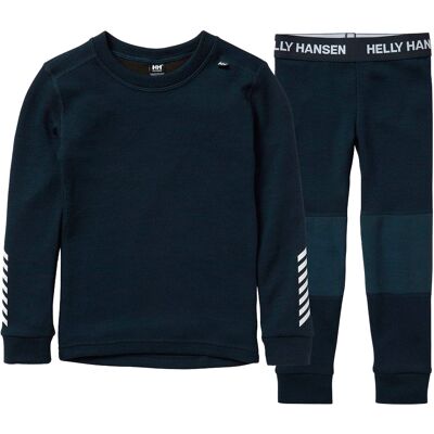 Helly Hansen - Set di biancheria intima in lana merino - K Lifa Merino Set Navy - Taglia Bambino 3a - Blu navy Helly Hansen - Set di biancheria intima in lana merino - K Lifa Merino Set Navy - Taglia Bambino 3a - Blu navy