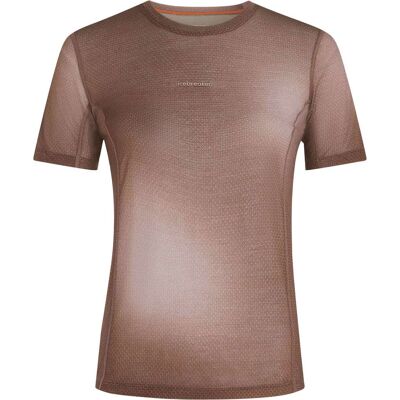 Icebreaker - T-shirt ultraleggero e traspirante - W Merino Blend 75 Cool-Lite Featherlight SS Crewe Porcini/Pink Quartz - Taglia M - Rosa Icebreaker - T-shirt ultraleggero e traspirante - W Merino Blend 75 Cool-Lite Featherlight SS Crewe Porcini/Pink Quartz - Taglia M - Rosa