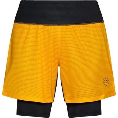 La Sportiva - Pantaloncini da trail running - Ultra Distance Shorts M Yellow/Black - Taglia L - Giallo La Sportiva - Pantaloncini da trail running - Ultra Distance Shorts M Yellow/Black - Taglia L - Giallo