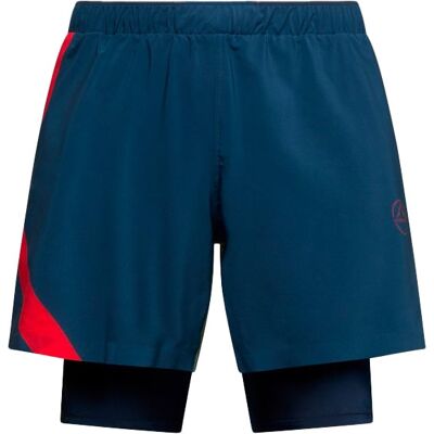 La Sportiva - Short leggero e traspirante - Flow 5" Short M Night Sky/Cypress in Silicone - Taglia S - Blu navy La Sportiva - Short leggero e traspirante - Flow 5" Short M Night Sky/Cypress in Silicone - Taglia S - Blu navy