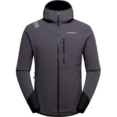 La Sportiva - Pile isolante e traspirante - Bristen Thermal Hoody M Onyx/Chalk in Softshell - Taglia M - Nero La Sportiva - Pile isolante e traspirante - Bristen Thermal Hoody M Onyx/Chalk in Softshell - Taglia M - Nero
