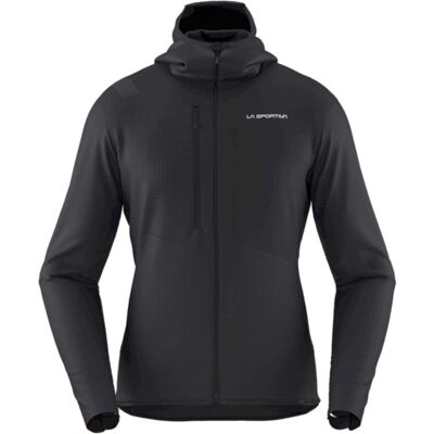 La Sportiva - Pile termica con cappuccio in Polartec® - Lucendro Thermal Hoody M Black/Chalk in Poliestere Riciclato - Taglia L - Nero La Sportiva - Pile termica con cappuccio in Polartec® - Lucendro Thermal Hoody M Black/Chalk in Poliestere Riciclato - Taglia L - Nero