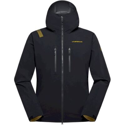 La Sportiva - Giacca impermeabile a 3 strati - Helixir Shell Jacket M Black/Chalk in Pelle - Taglia L - Nero La Sportiva - Giacca impermeabile a 3 strati - Helixir Shell Jacket M Black/Chalk in Pelle - Taglia L - Nero