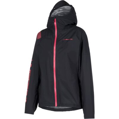 La Sportiva - Giacca tecnica compatta e impermeabile - Pocketshell Jacket W Black/Hibiscus - Taglia L - Nero La Sportiva - Giacca tecnica compatta e impermeabile - Pocketshell Jacket W Black/Hibiscus - Taglia L - Nero