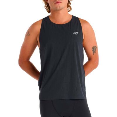 New Balance - Canottiera ultraleggera e traspirante - Race Day Ultra Light Singlet Black in Poliestere Riciclato - Taglia L - Nero New Balance - Canottiera ultraleggera e traspirante - Race Day Ultra Light Singlet Black in Poliestere Riciclato - Taglia L - Nero