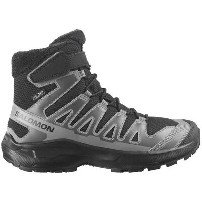 Salomon - Scarpe escursionismo invernale impermeabile - XA Pro Winter WP J Black/Castlerock - Taglia Bambino 35 - Grigio Salomon - Scarpe escursionismo invernale impermeabile - XA Pro Winter WP J Black/Castlerock - Taglia Bambino 35 - Grigio